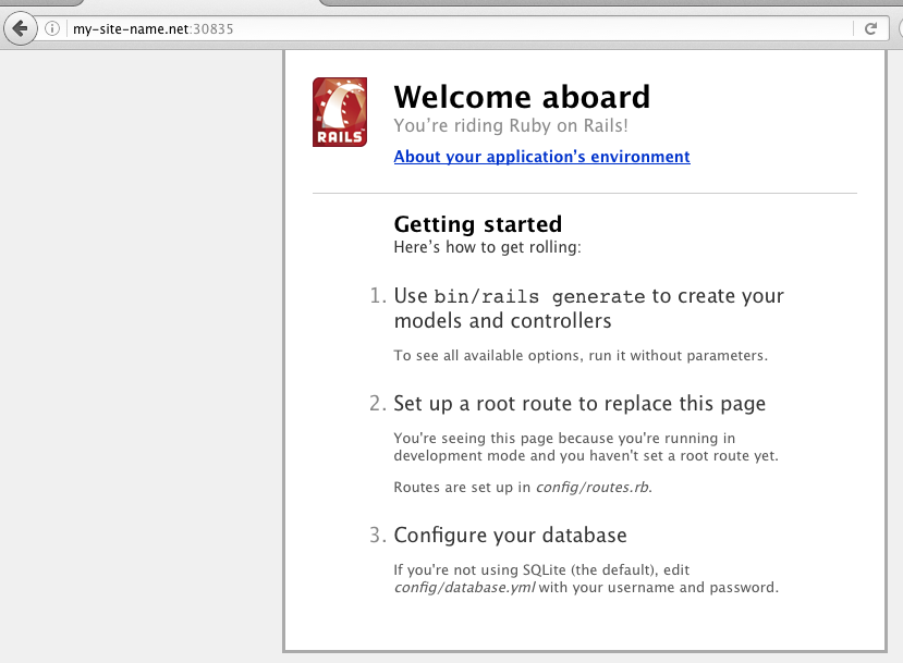 ruby on rails installed online